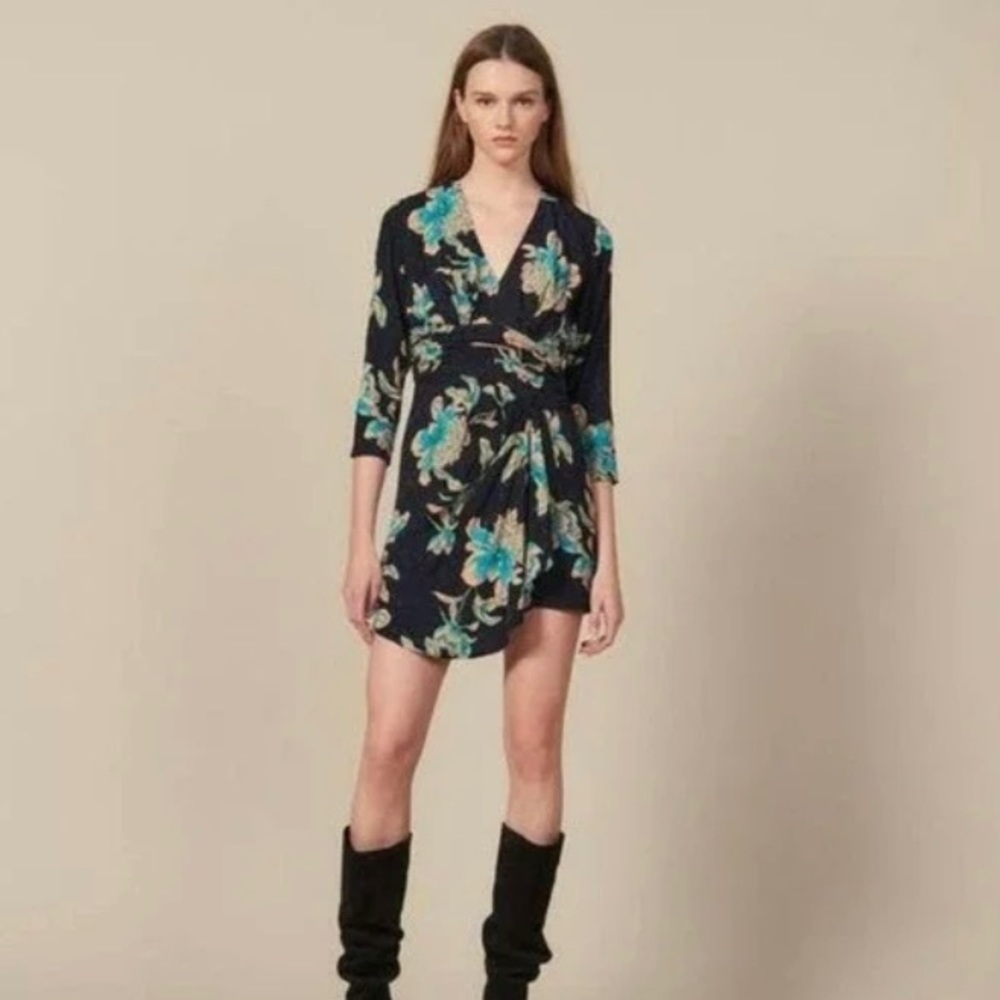 Sandro Bruni Ruched Minidress size 36